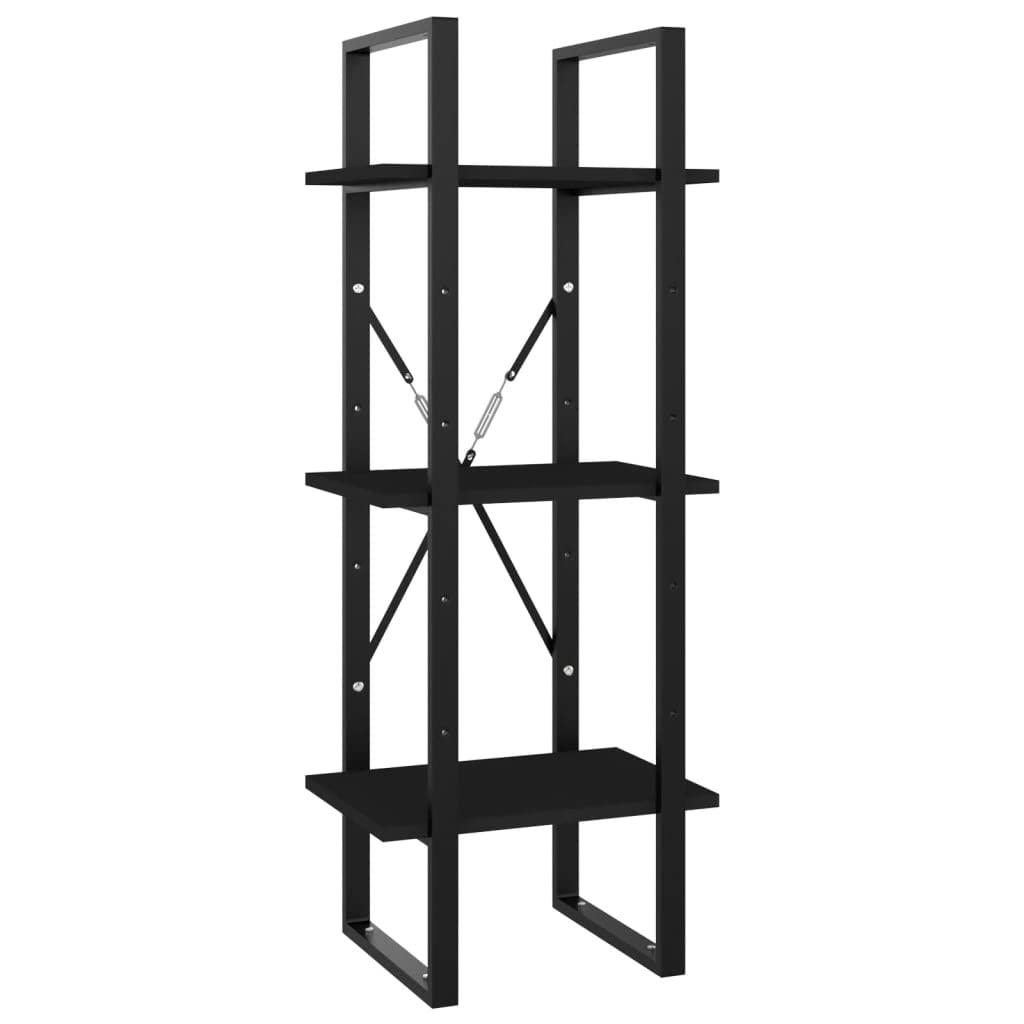 YUHI-HQYD 5-Tier Book Cabinet,Industrial Style Shelves,Plant Shelf,Modern Display Shelf,Magazine Rack,Assembly Required,Perfect for Aapartment,Loft,College Dorm Room, Black 15.7"x11.8"x68.9" Engineered Wood