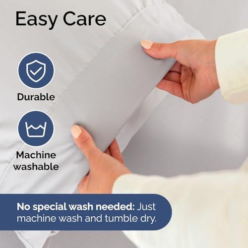 CGK Unlimited Extra Deep Pocket King Sheets - 4 Piece Breathable & Cooling Bed Sheets - Hotel Luxury Bed Sheet Set - Soft, Wrinkle Free & Comfy - Easily Fits Extra Deep Mattresses - Deep Pocket French Grey Sheets