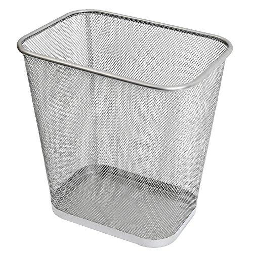 YBM HOME Ybmhome Steel Mesh Rectangular Open Top Waste Basket Bin Trash Can for Office Home 8x12x12 Inches 1042s (1, Silver)
