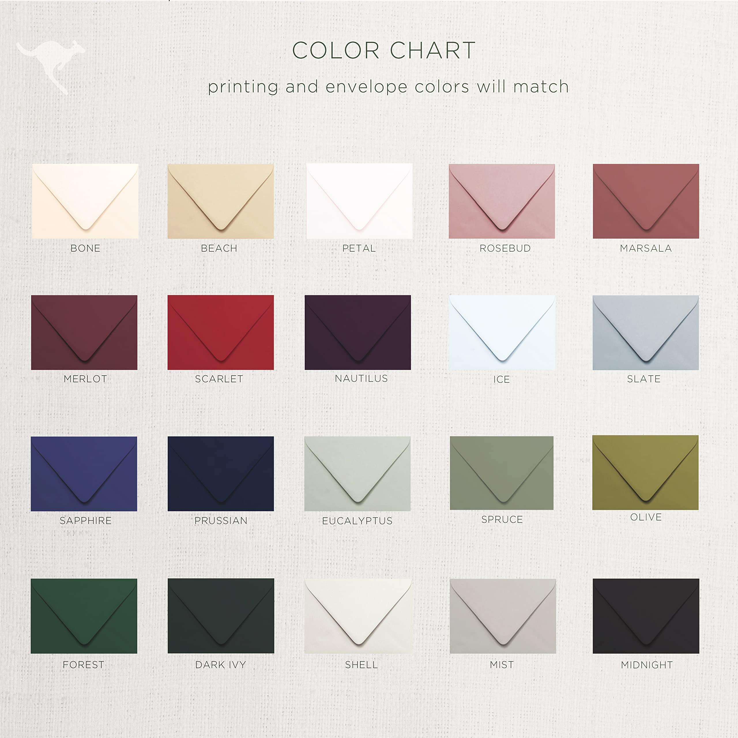 marsupial papers Letterpress Wedding Invitations | Customizable Elegant, Floral, Custom Printed | Simona Wedding Invitation with RSVP Envelopes Details Cards (Set of 150, Package 3)