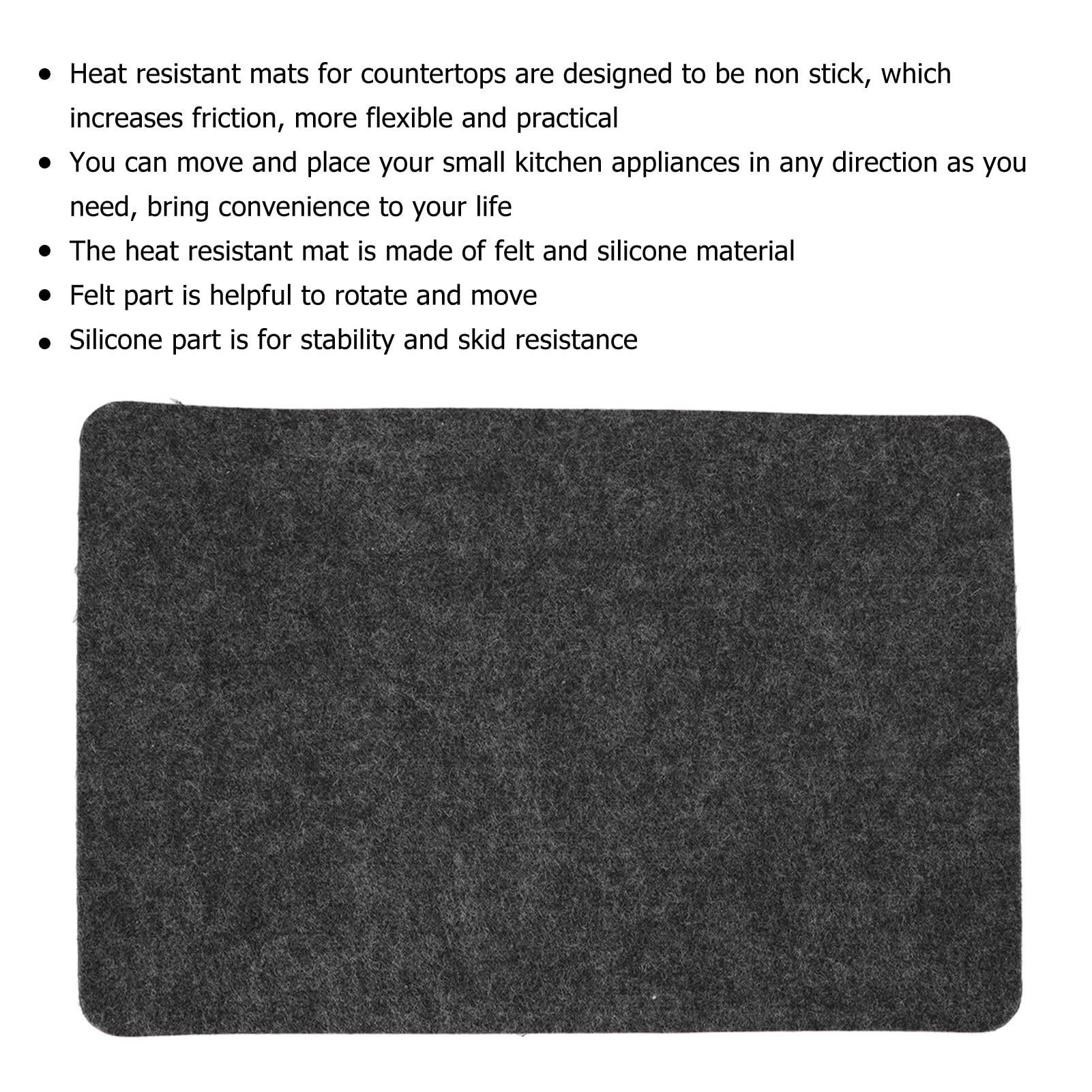 Miskall 2-Pack Heat Resistant Mats - Washable Non-Slip Insulation Pads for Kitchen Countertop - Ideal for Air Fryers and Kitchen Surfaces