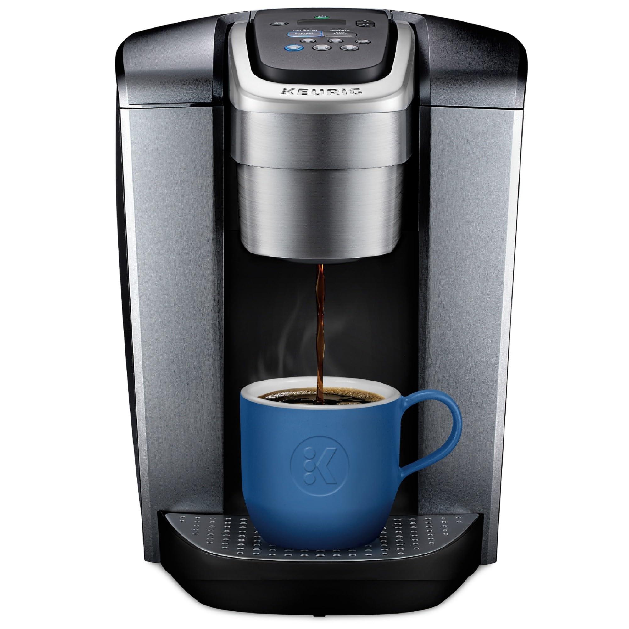 Keurig Keurig K-Elite Single Serve K-Cup Pod Coffee Maker, with Strength and Temperature Control, Iced Coffee Capability, 8 to 12oz Brew Size, Programmable, Brushed Silver
