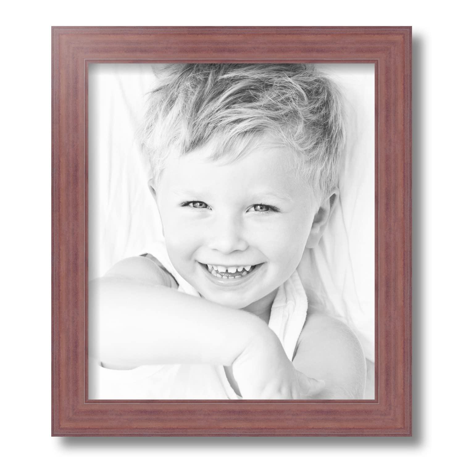 ArtToFrames ArtToFrames 12x14 Inch Pink Picture Frame, 4 - Pack, This 1.50 inch Custom Wood Poster Frame is Pink, Comes with Regular Glass (Frame_Pack_4_0066-56673-YPNK-12x14)
