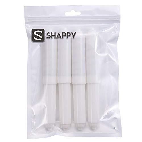 Shappy Shappy 4 Pieces Toilet Paper Holder Roller Replacement Plastic Spring Loaded, Paper Holder Insert (White)