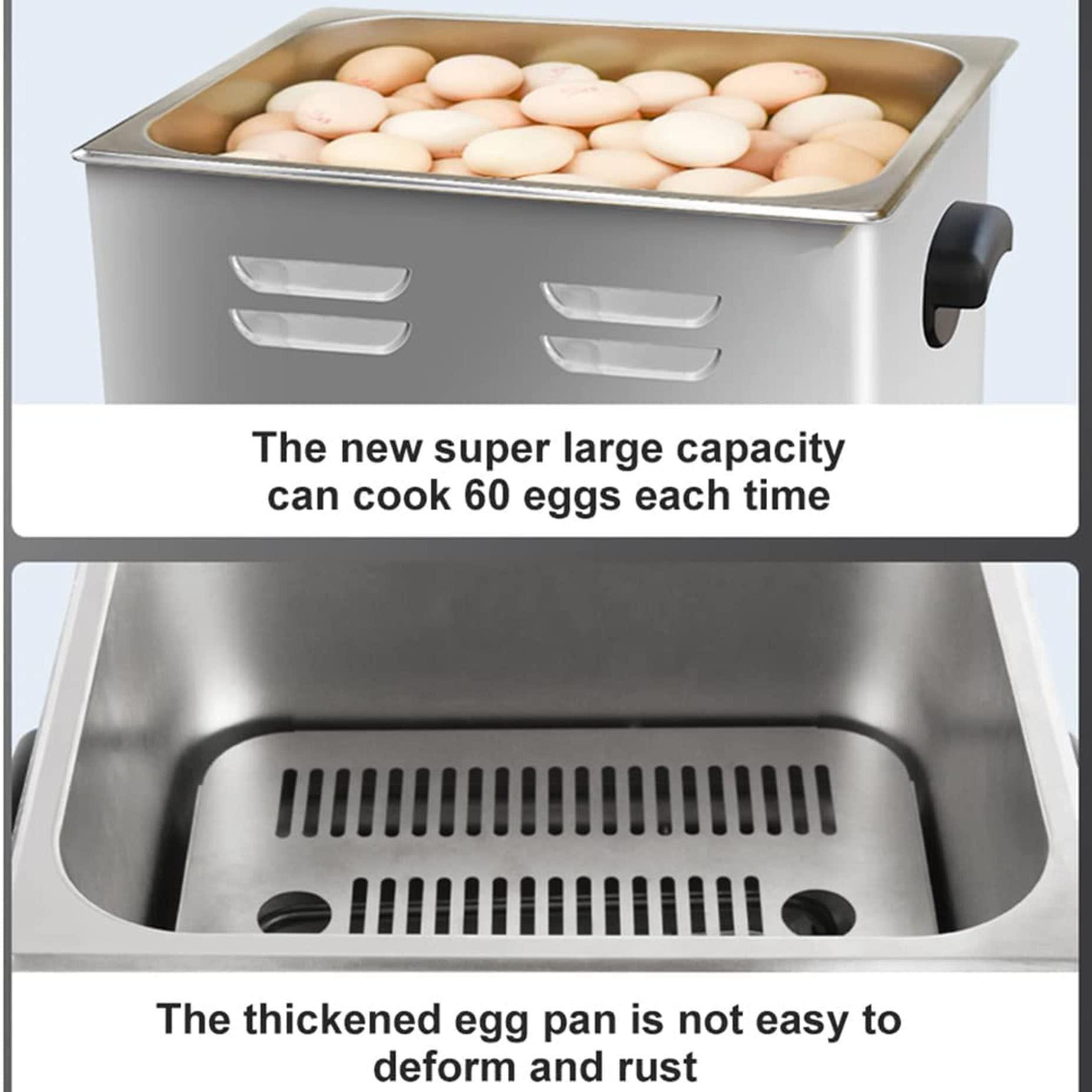 RESKIU Egg Boiler, Intelligent Automatic Electric Egg Cooker, uickly Makes 60 Eggs, 2600W,For Morning Tea Shops,Snack Bars,Food Courts,Western Restaurants, Perfect for Commercial Use.