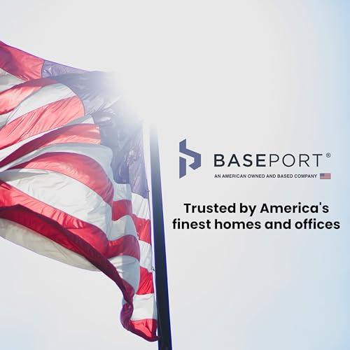 BASEPORT BASEPORT Premium Wall Outlet with USB Ports - 125V 20 Amp Outlet, 5V/6A USB Outlets Receptacles, Dual USB-A, 1 USB-C, Single Gang Black Faceplate