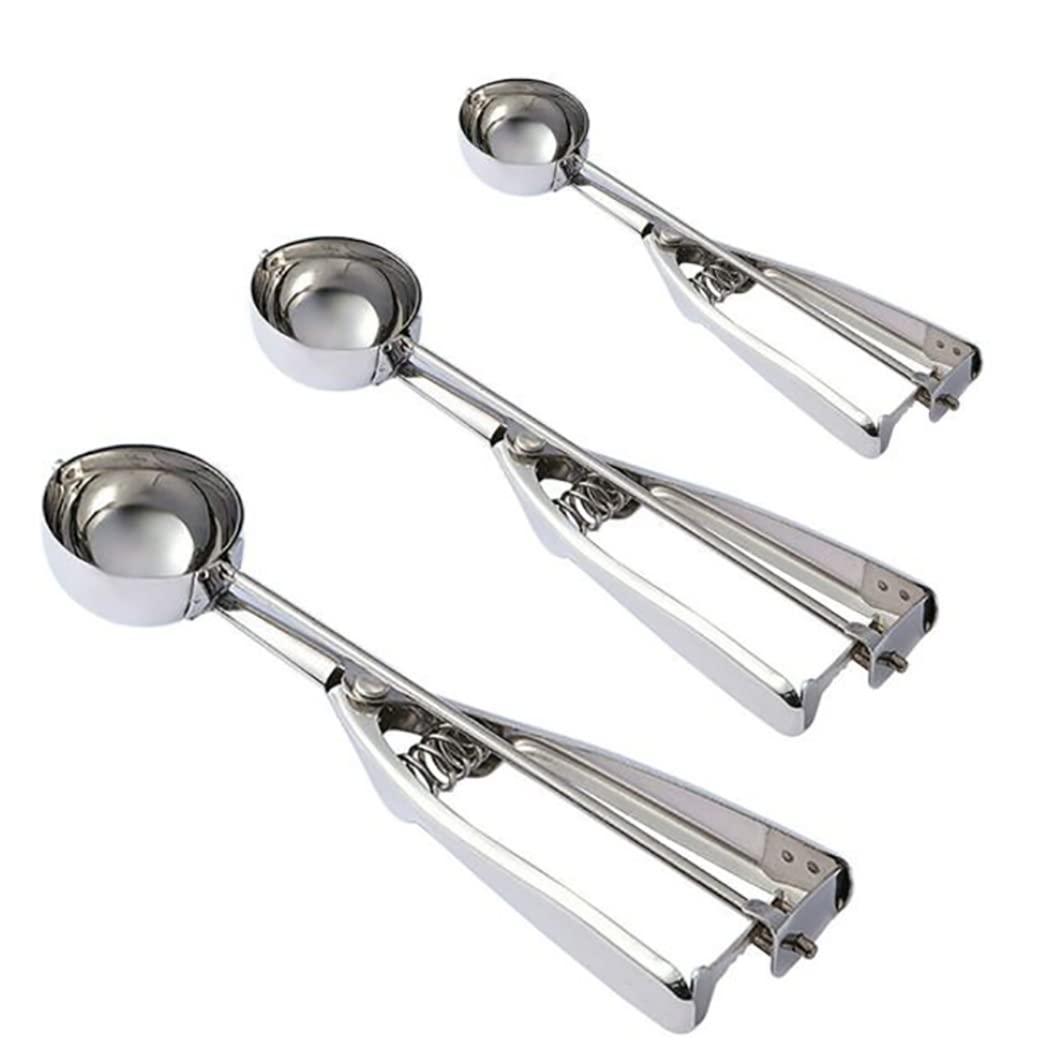 PIAZZA Piazza Stainless Steel Small Ice Cream Scoop, Capacity 1/100 Lt, Diameter: 3.3 cm or 1.3 Inch