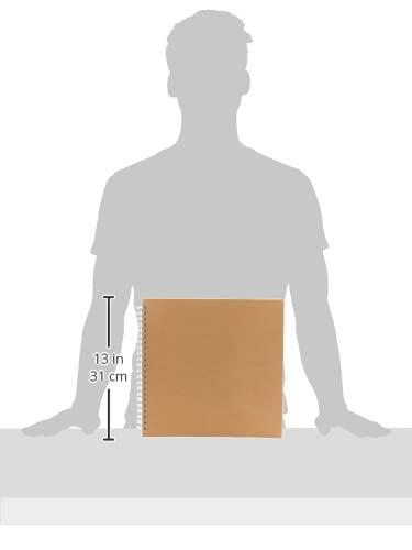 RAYHER HOBBY Rayher Spiral Bound Scrapbook with Plain White Paper Pages, Hardcover Memory Book, Square Album in The Size 30x30cm, 30 Coated Pages, 8168800