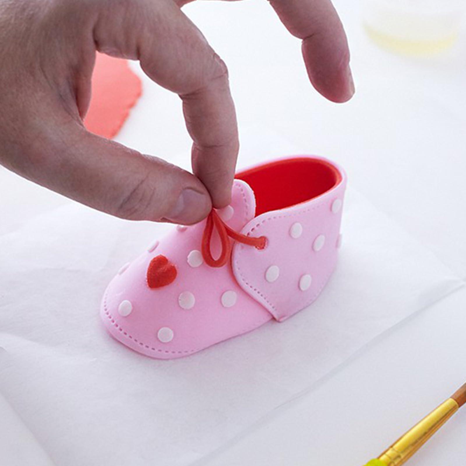 Joinor Joinor 3Pcs/set Baby Shoes Booties DIY Cake Decorating Tools Baby Shower Fondant Mold