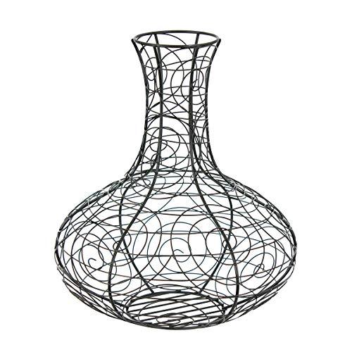 Oenophilia Oenophilia Metal Wine Cork Holder Collector, Wine Decanter Shaped, Black, Table Décor, Holds 200 Corks