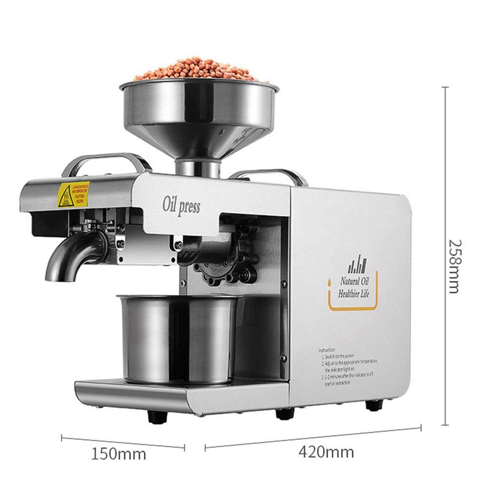 GagalU 635W Commercial Oil Press Machine Hot/Cold Oil Press Extractor Automatic Constant Thermostat with 0 -300 Stainless Steel Oil Press Expeller for Olive Coconut Canola Sesame Peanut Grinder