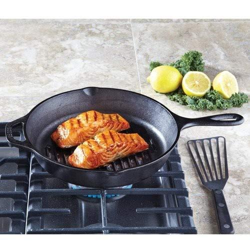 Lodge Lodge L8GP3 Cast Iron Grill Pan, 10.25-inch