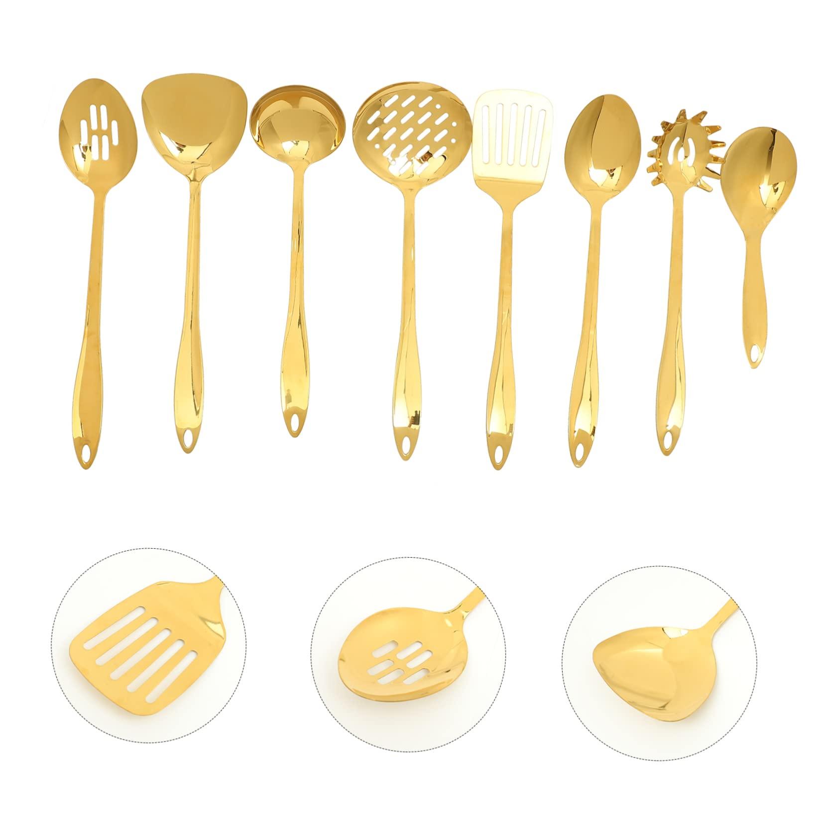 CIYODO CIYODO 1 Set Kitchen Set Cutlery Organizer Kitchen Gadgets Pot Induction Cookware Pan Utensil Mixing Spoon Sink Tool Kit Silverware Kitchen Accessories Dishwasher Stainless Steel Golden