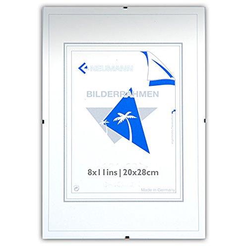 pictureframe24 pictureframe24 Frameless Frame Clip 8x10 ins,20x28 cm, Acrylic Glass Clear, Clip Frame with Unbreakable Glass Clear