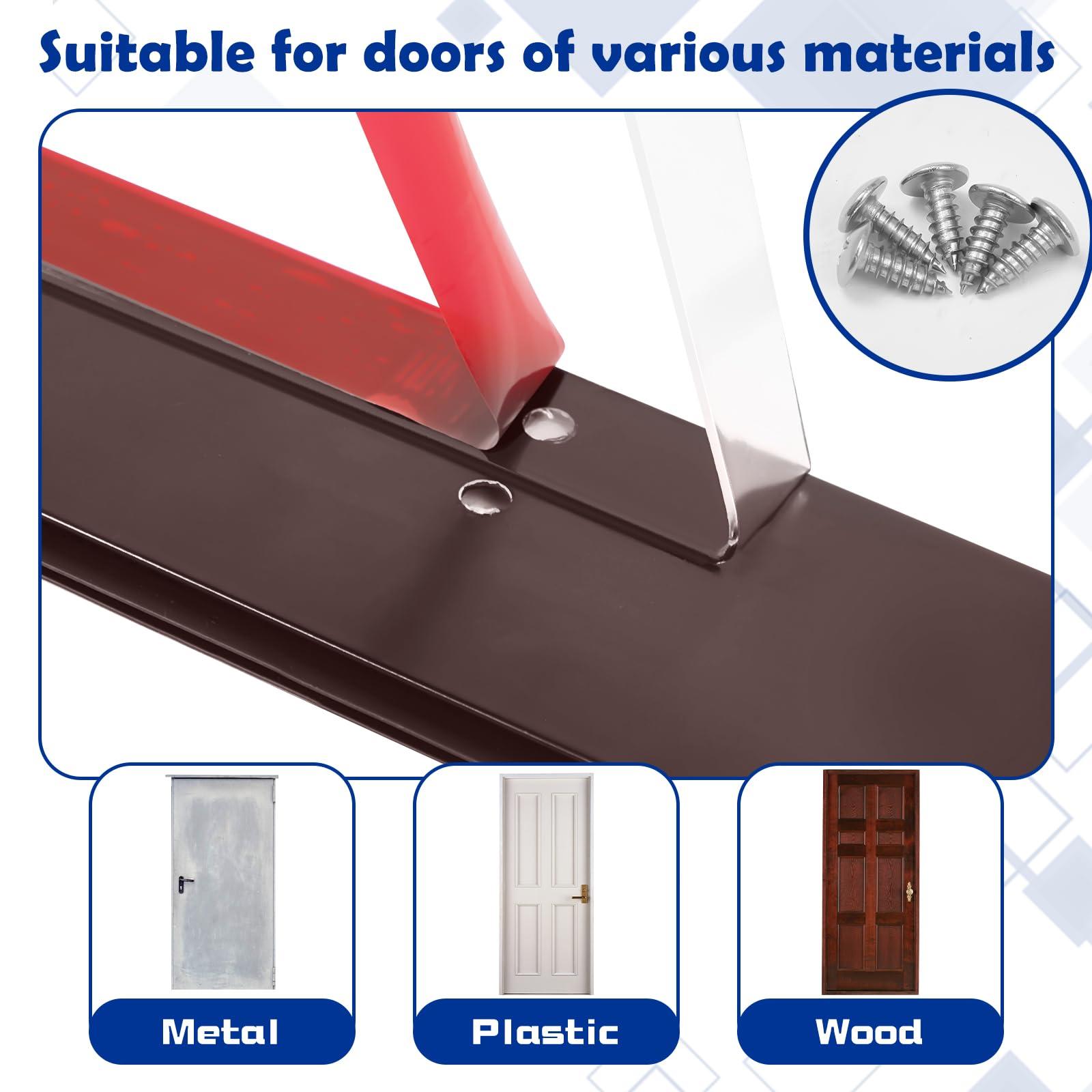 Gisafai Gisafai 2 Pcs Metal Door Draft Stopper Mouse Stopper Aluminum Mice Seal Strip Rodent Proof Door Sweep to Keep out Mice Mouse Rodents Pests(36 Inches,Brown)