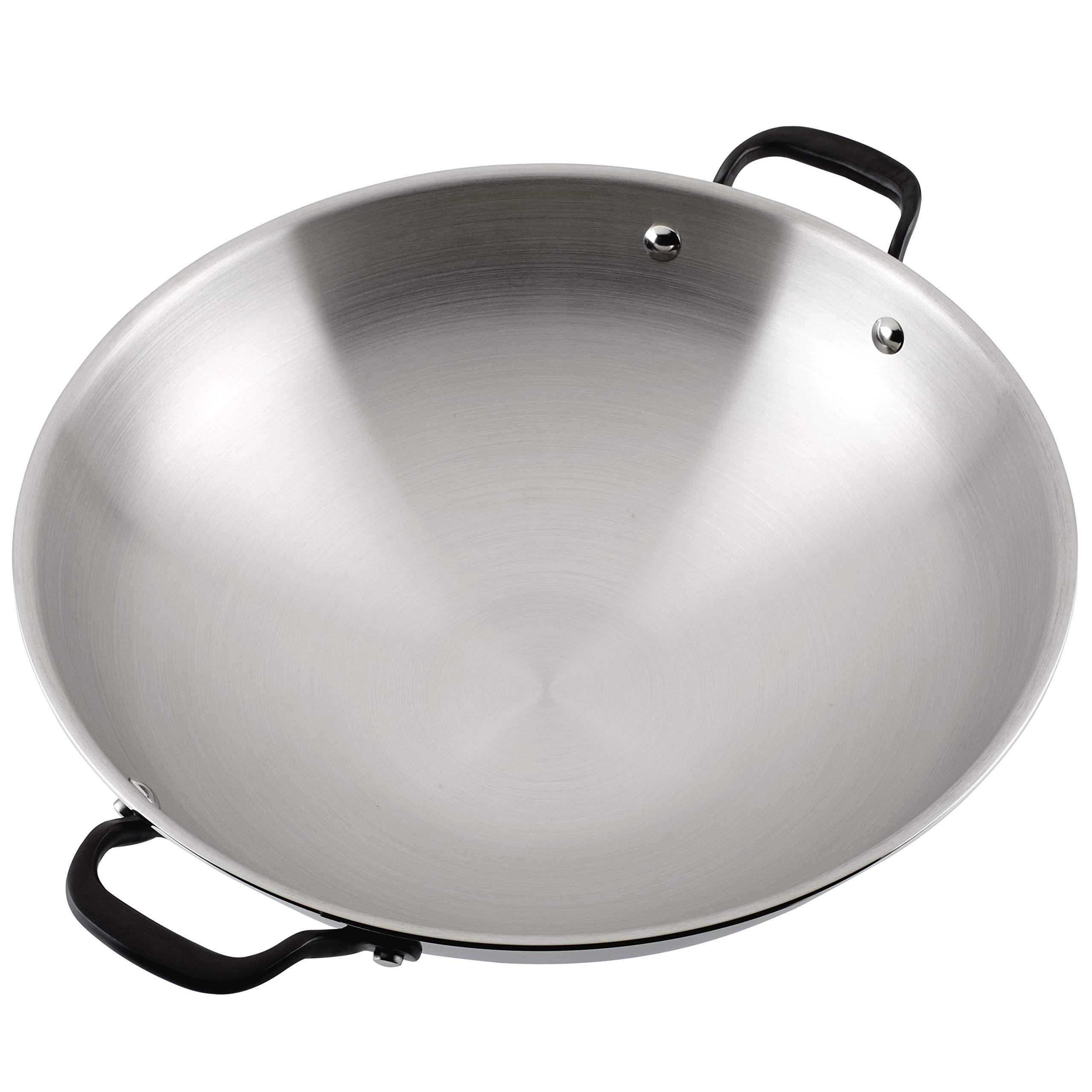 KitchenAid KitchenAid 5-Ply Clad Polished Stainless Steel Wok,15 Inch
