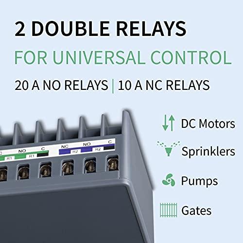 ZOOZ Zooz Z-Wave Long Range Relay ZEN17 800LR for Awnings, Garage Doors, Sprinklers, and More | 2 x NO-C-NC Relays (20A, 10A) | Hub Required (Compatible with Z-Box, Home Assistant, and Hubitat)