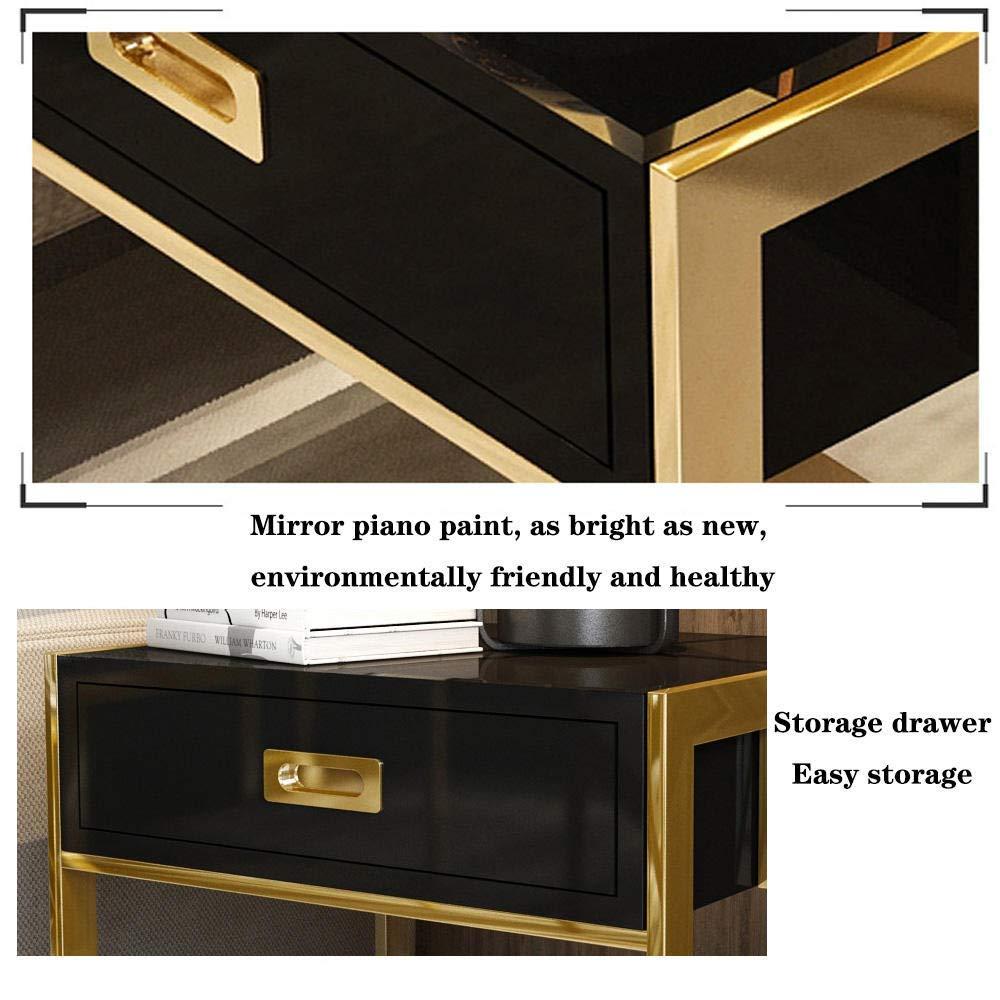 FAiruo Side Table Modern Bedside Table Living Room Telephone Coffee Table Alloy Storage Sofa Table Corner Side End Table Bedroom Hotel Home Furniture-White