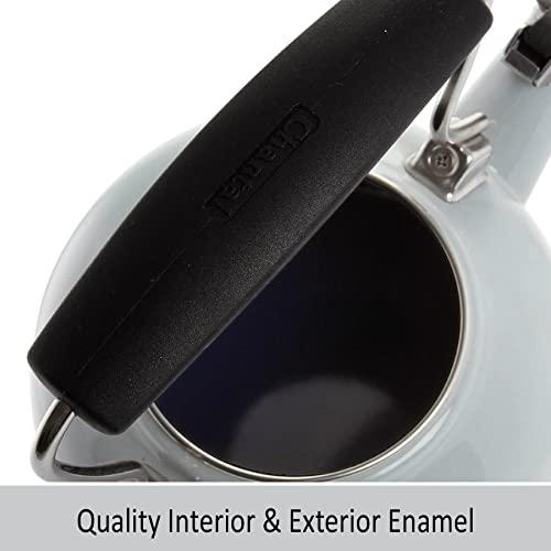 Chantal Chantal Tea Kettle, Vintage Series, Enamel on Steel, Whistling (Fade Grey)