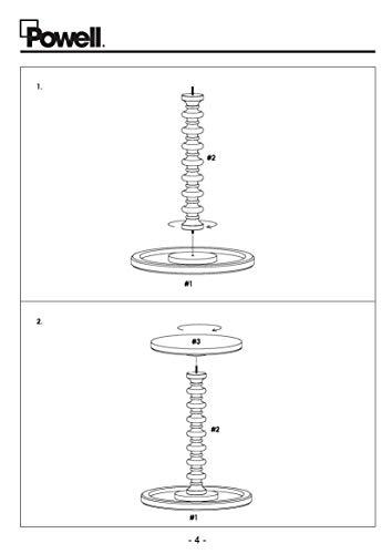 Powell Furniture Powell Furniture Powell Round Spindle, White Table 17 x 22.25 x 17