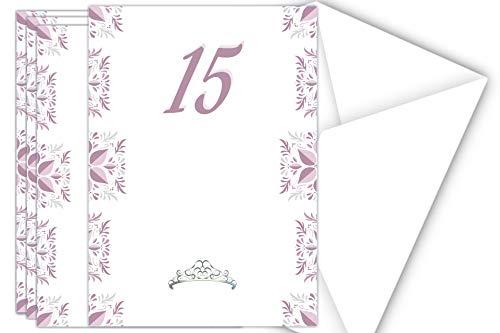 Elcer Elcer 20 Quinceaera Party Invitations with envelopes | Blank Fill-in Invites | 5 x 7 | 15th Birthday Party Favor | Sweet 15 | En Espaol | In Spanish