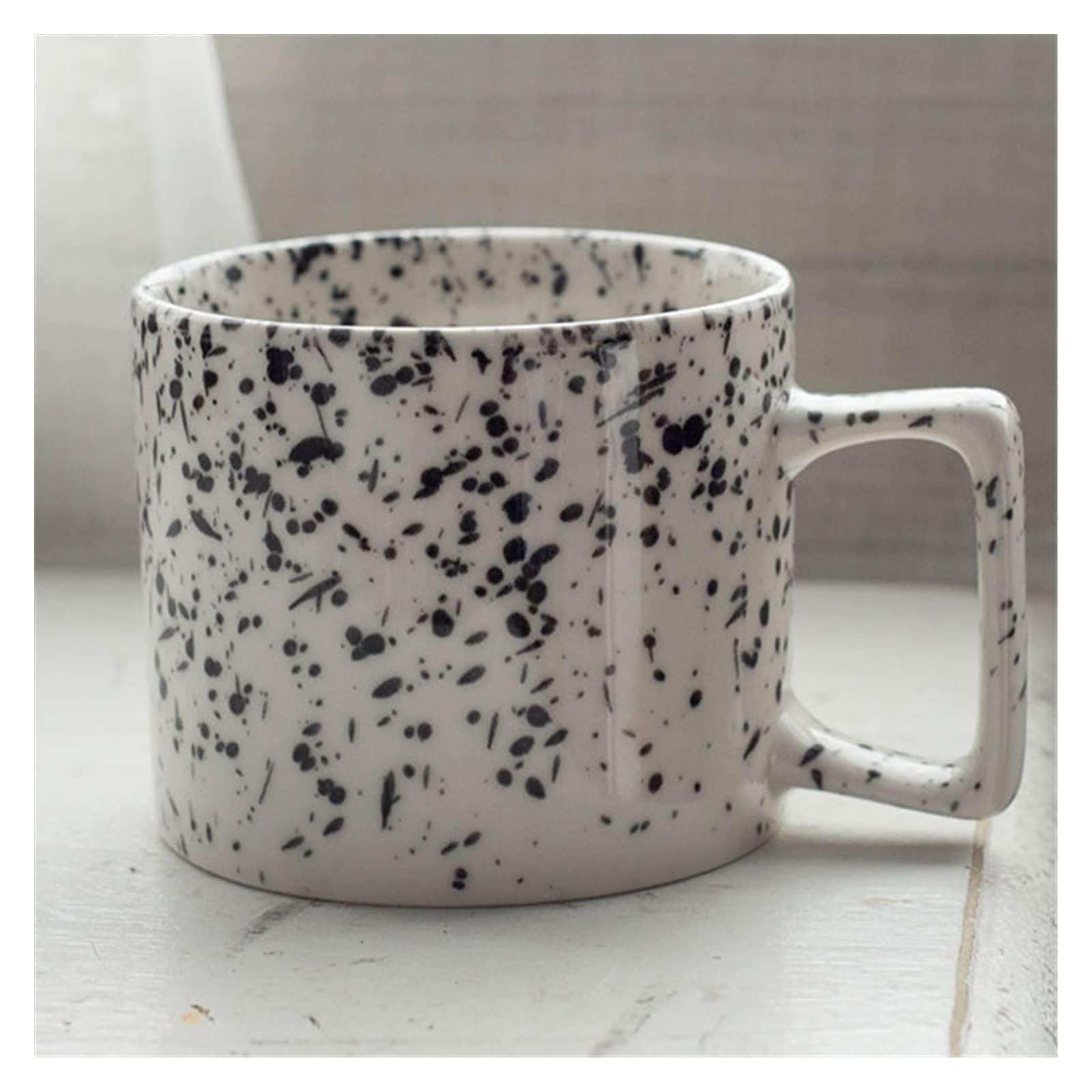 KOHARA KOHARA Coffee Mugs 250ml Household Black and White Ink Style Ceramic Cup Set of 2 Breakfast Milk Cup Afternoon Tea Set Coffee Cup Suitable for Home Use for Tea