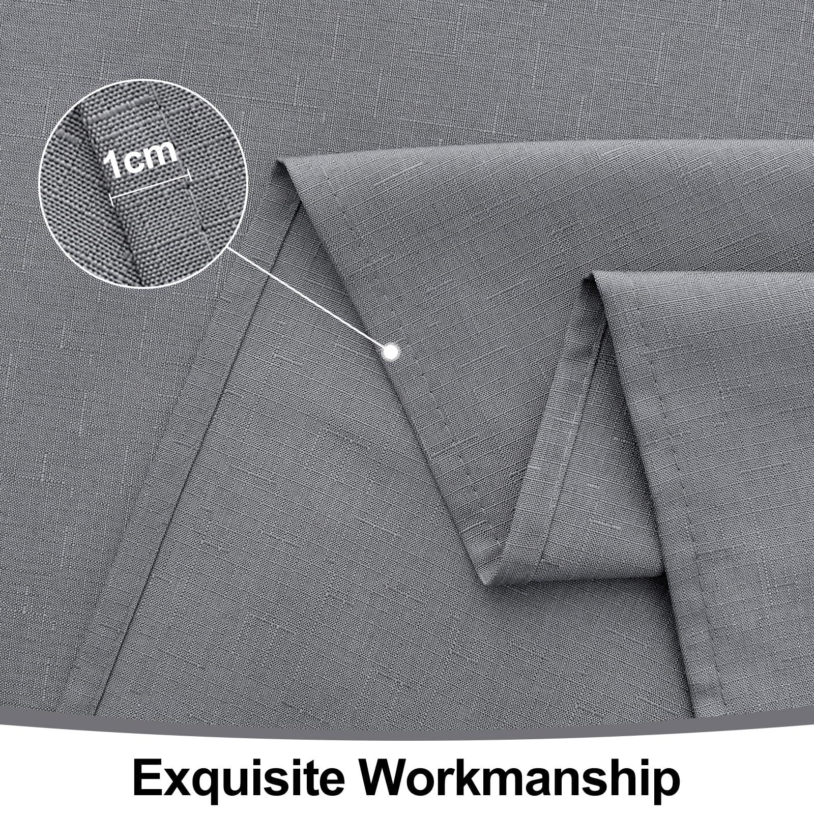 Smiry Smiry Rectangle Table Cloth Linen Textured, Waterproof Spillproof Anti-Wrinkle Burlap Tablecloth, Washable Decorative Fabric Table Cover for Dining, Party, Banquet, 60 x 84 Inch, Grey