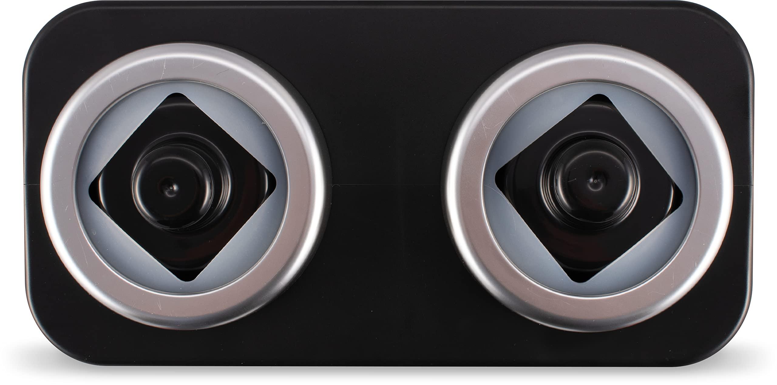 San Jamar San Jamar Frontline Portion Cup Dispenser, Dispenses Cups and Lids, Plastic, 6.5 x 11.75 Inches, Black