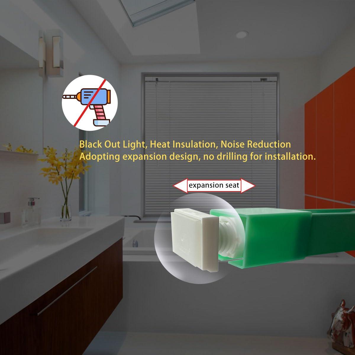 getopblinds Cordless Venetian Horizontal Blinds No Drill No Tools Blinds for Window Treatment Custom 1" Slat Aluminum Shutter Blinds Window Shade for Privacy Light Control, Easy to Install, 30" W x 52" L, Black