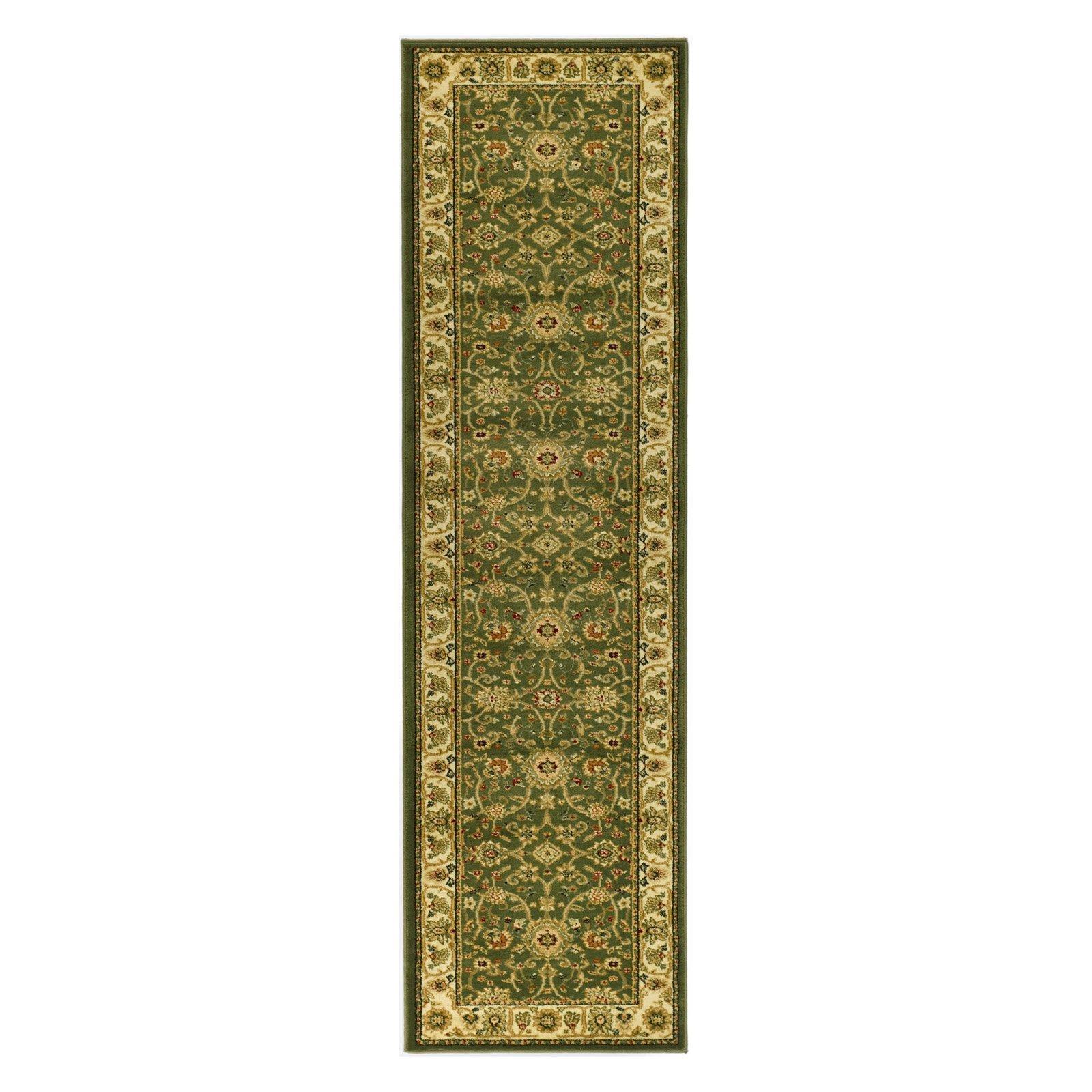 Safavieh SAFAVIEH Lyndhurst Collection 8' Square Sage / Ivory LNH212C Traditional Oriental Non-Shedding Living Room Bedroom Dining Home Office Area Rug