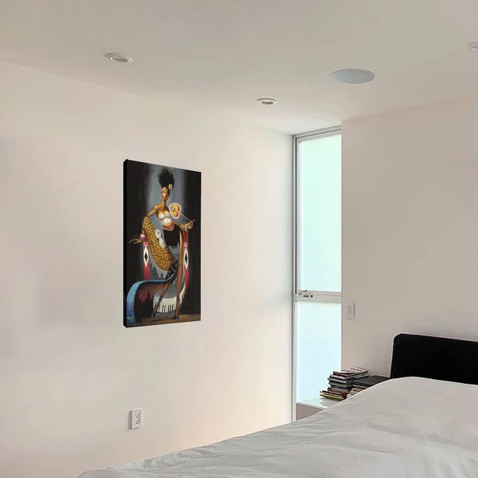 CIGOLD African American Art Poster Frank Morrison Art Poster (1) Canvas Painting Posters And Prints Wall Art Pictures for Living Room Bedroom Decor 12x18inch(30x45cm) Frame-style