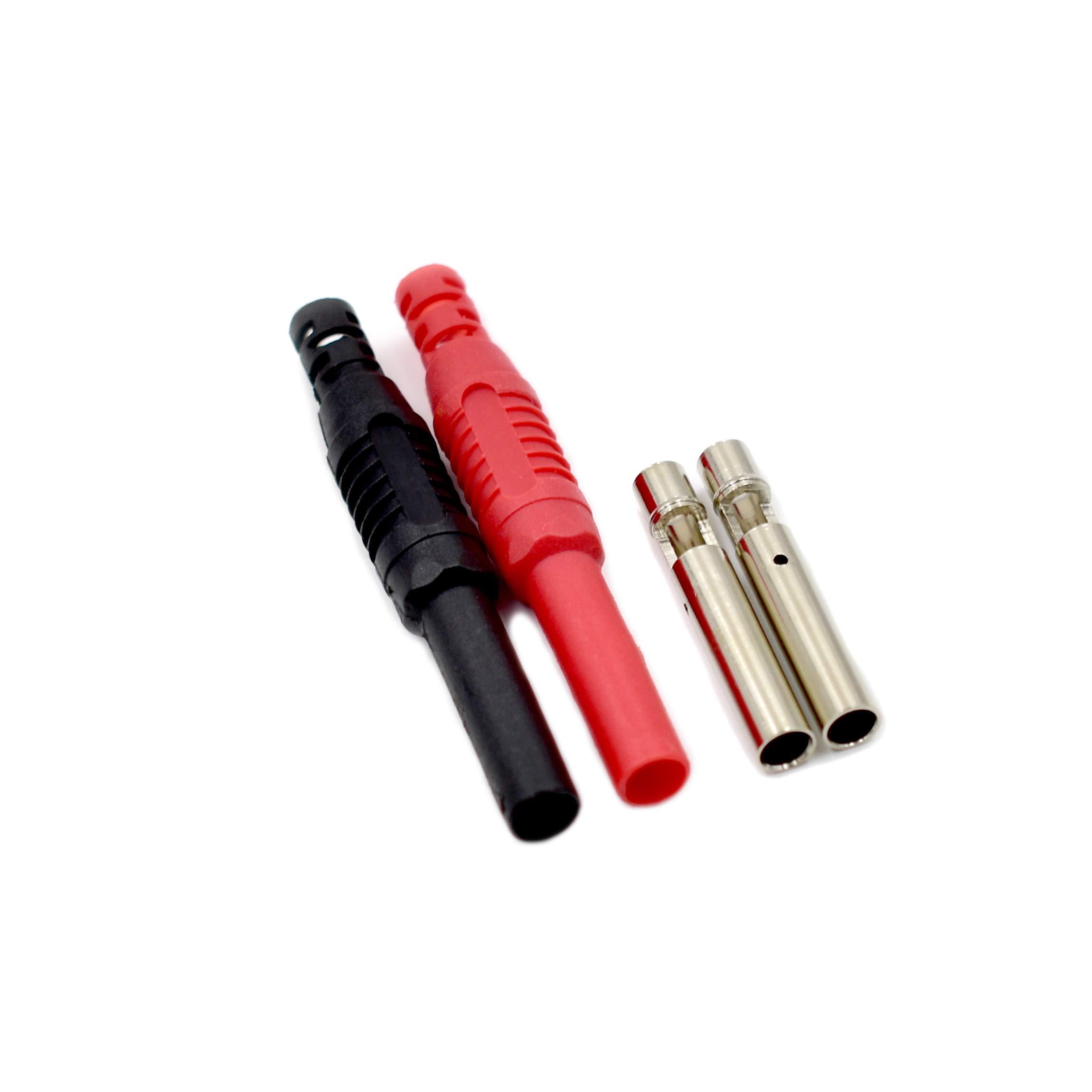 zhenyu 10Pcs Brass Insulated Safety Shrouded 4mm Female Banana Plug Jack Socket Solder Cable Connector