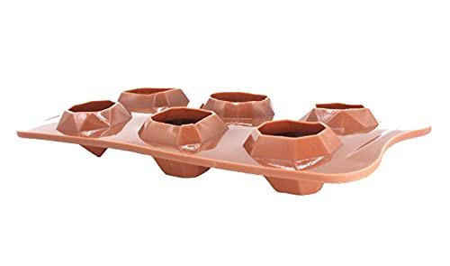 X-Haibei X-Haibei 3D Gem Cool Ice Cube Chocolate Soap Plaster Crayon Mold Silicone Party Maker Dia. 1inch, 1oz per cell