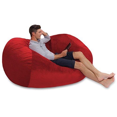 Comfy Sacks Comfy Sacks Memory Foam Bean Bag Chair, New York Red Pebble