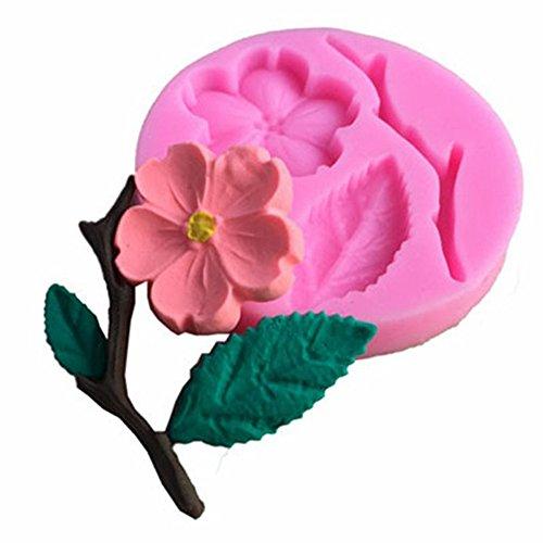 WYD WYD Flowers and Leaves Set Fondant Mermaid Silicone Mold,Handmade Soap Mold,Cake Mold Decorating,Fondant Baking Mold