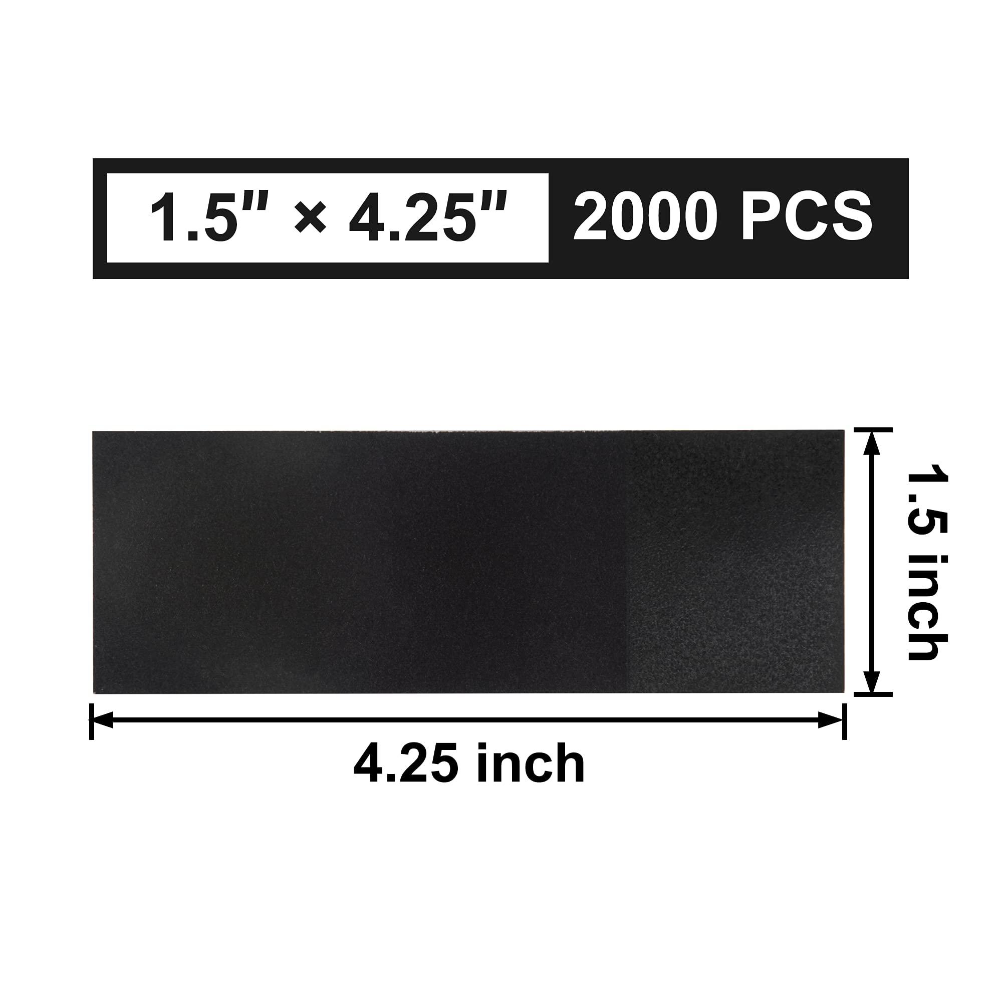 NATURALABEL NATURALABEL Standard Napkin Band, Paper Napkin Rings Self Adhesive 2000-Count (Black)