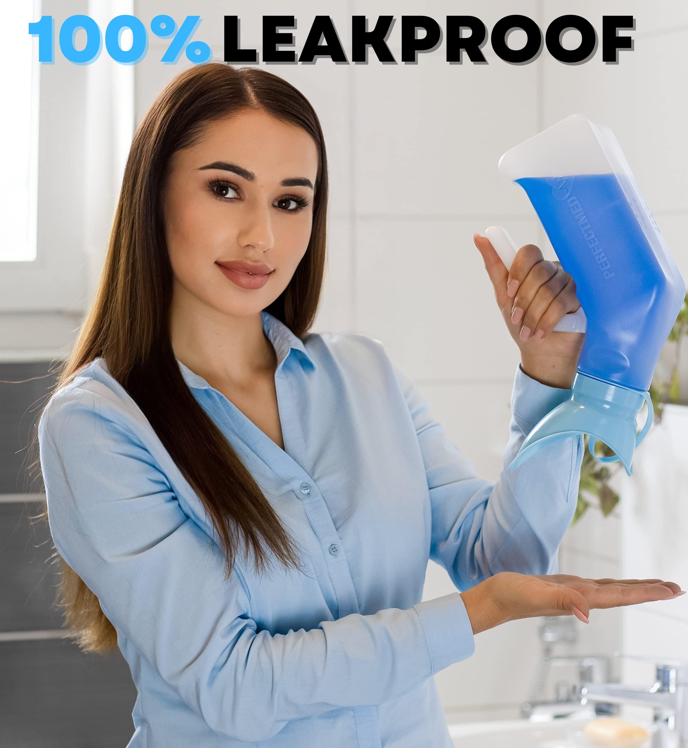 Innovative Designworks Female Urinal Spill Proof 32 oz (1 Pack) - Urinal for Women - Pee Funnel - Women Bed Pan - Portable Urinals for Women - Sturdy Female Urination Device for Car Travel, Road Trip Essentials