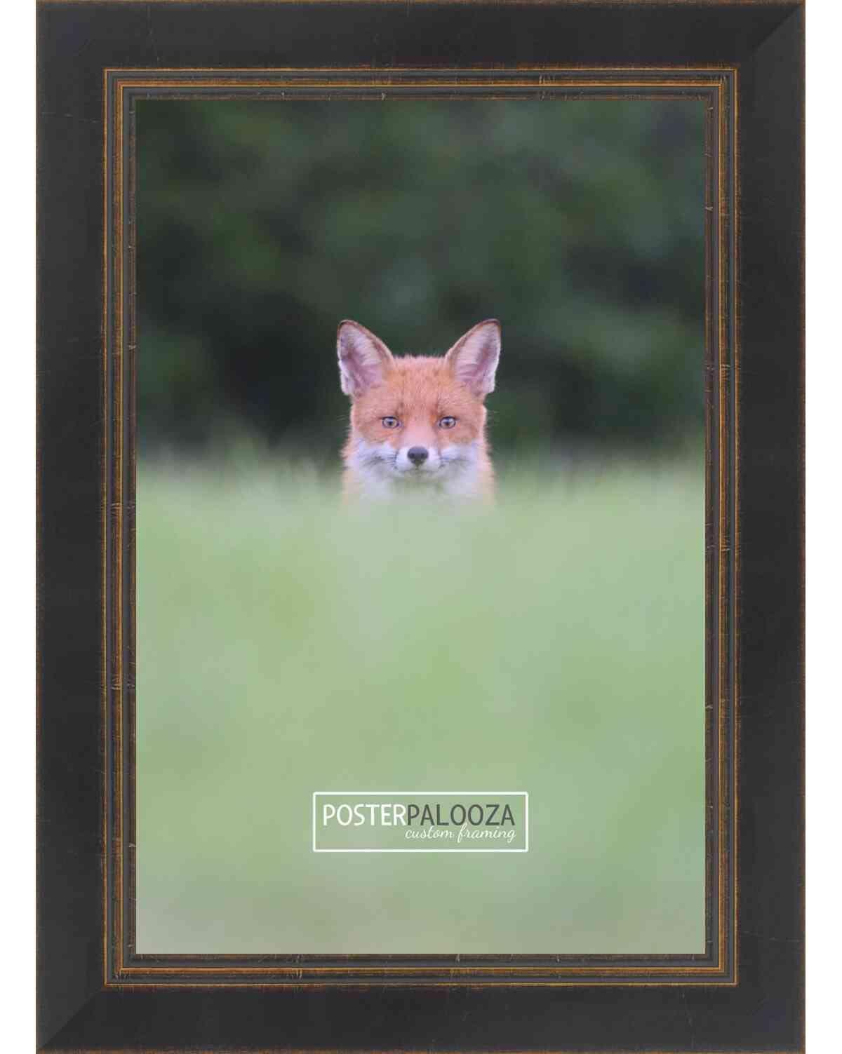 Poster Palooza Poster Palooza 20x13 Contemporary Black Complete Wood Picture Frame with UV Acrylic Plexiglass, Foam Board Backing & Hardware Included