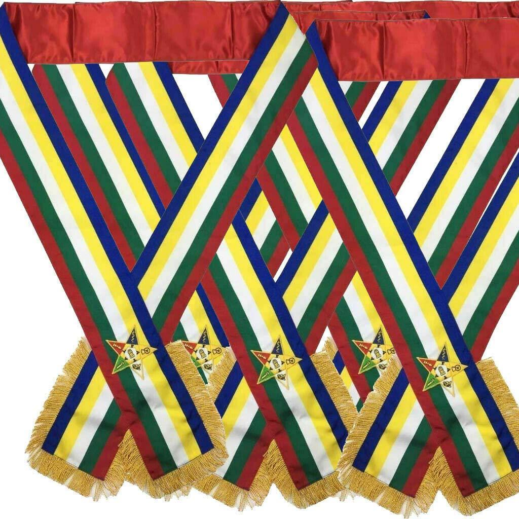 Ayaan Products Ayaan Products Masonic Order Eastern Star Sash, OES SASHES, MASONIC SASHES, 5 Pieces Set