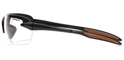 Carhartt Pyramex Safety Products CHB310D Carhartt Spokane Safety Glasses, Clear Lens with Black Frame, Clear