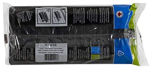 Decor Grates Decor Grates ST410 Scroll Design Floor Register, 4x10 Inches, Textured Black