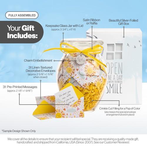 KindNotes KindNotes Glass Keepsake Gift Jar with Daughter Messages (Parent to Daughter) - Motherhood Design