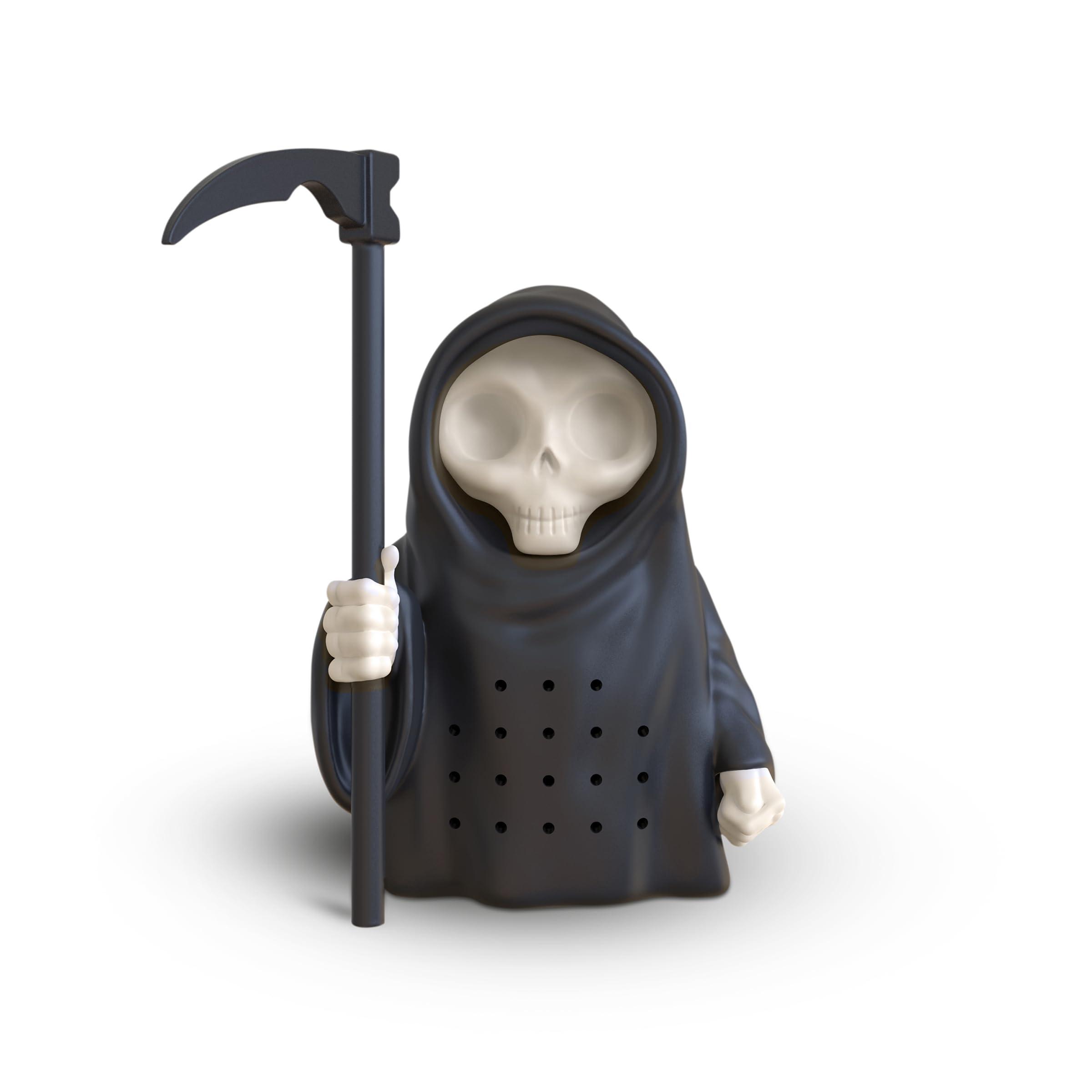 Genuine Fred Genuine Fred, GRIM STEEPER, Grim Reaper Reusable Silicone Tea Infuser, Black, Fun Gift for Tea Lovers, Clever Kitchen Gadget