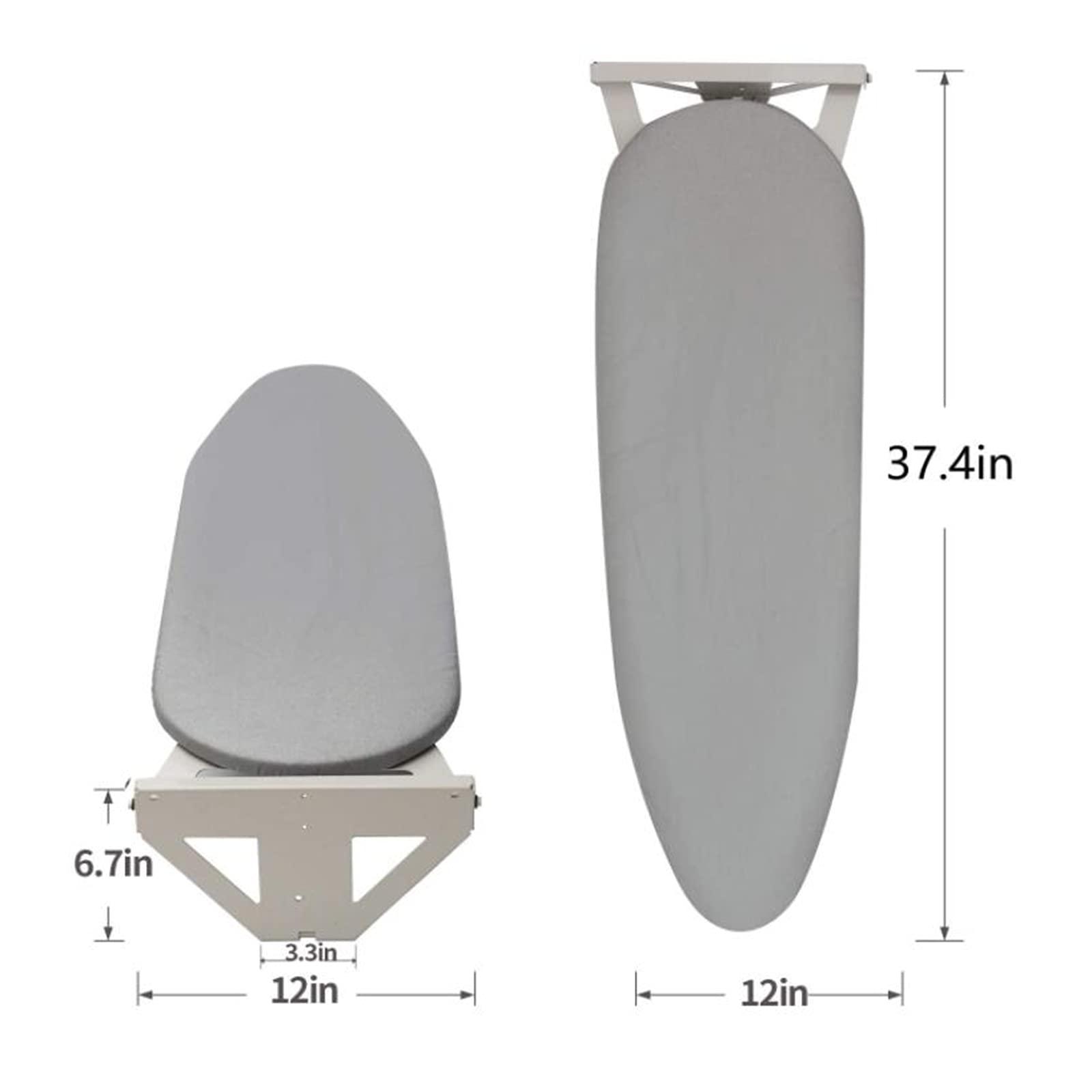 ZHOUHONG ZHOUHONG Ironing Board Wall Mounted Ironing Board,Wall Fixing Plate Drop Down with Heat Resistant Cover, Lifting Concealed Ironing Board,Foldable Ironing Boards for Hous Ant(Size:Wall Mounted)