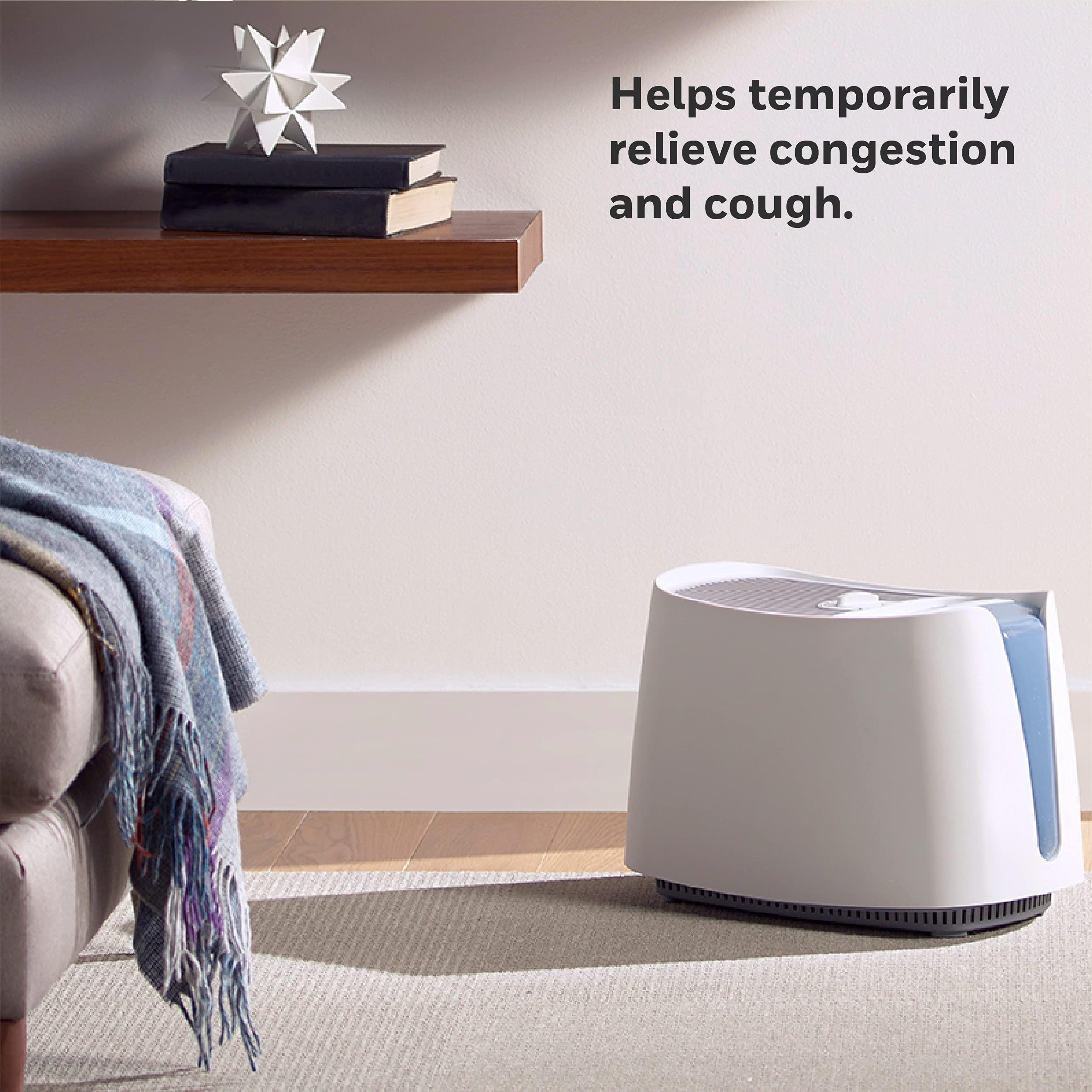 Honeywell Honeywell Cool Moisture Humidifier, Medium Room, 1 Gallon Tank, White Invisible Moisture Humidifier for Baby, Kids, Adult Bedrooms Quiet and Easy to Clean with UV Technology for Everyday Comfort