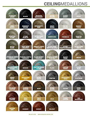 Ekena Millwork Ekena Millwork CM14NEBPS Needham Ceiling Medallion, 14 5/8\"OD x 2 1/4\"P (Fits Canopies up to 4 1/4\"), Hand-Painted Black Pearl