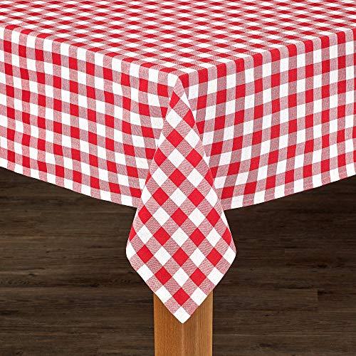 Lintex Lintex Linens Buffalo Check Cotton Imported Tablecloth Tan Round