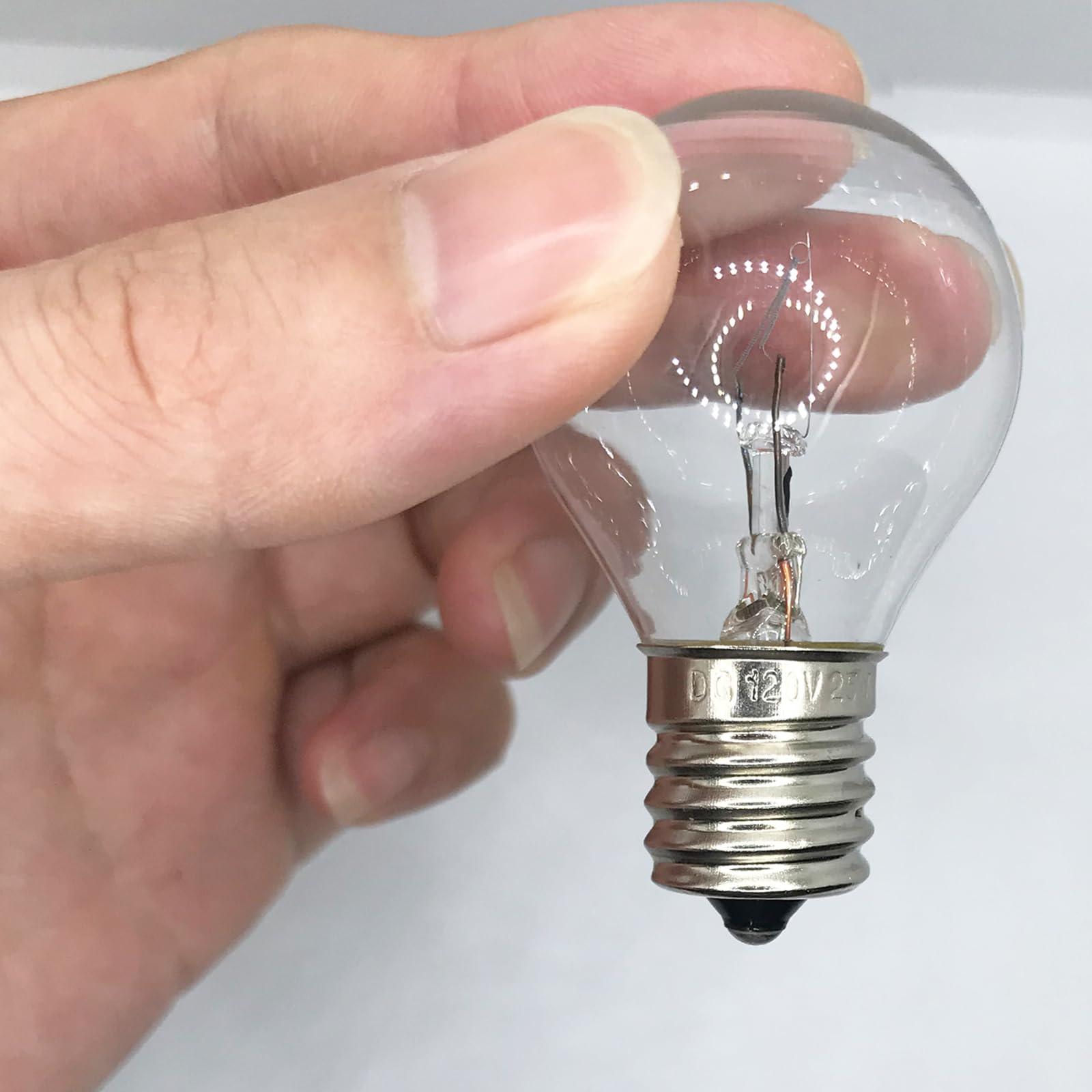 PaeorRorL Lava Lamp Bulb 6 Pack 25W S11 E17 Base Replacement Light Bulbs for 14.5 Inch Lava Lamps and Glitter Lamps,120 Volt,Dimmable,2700K Warm White