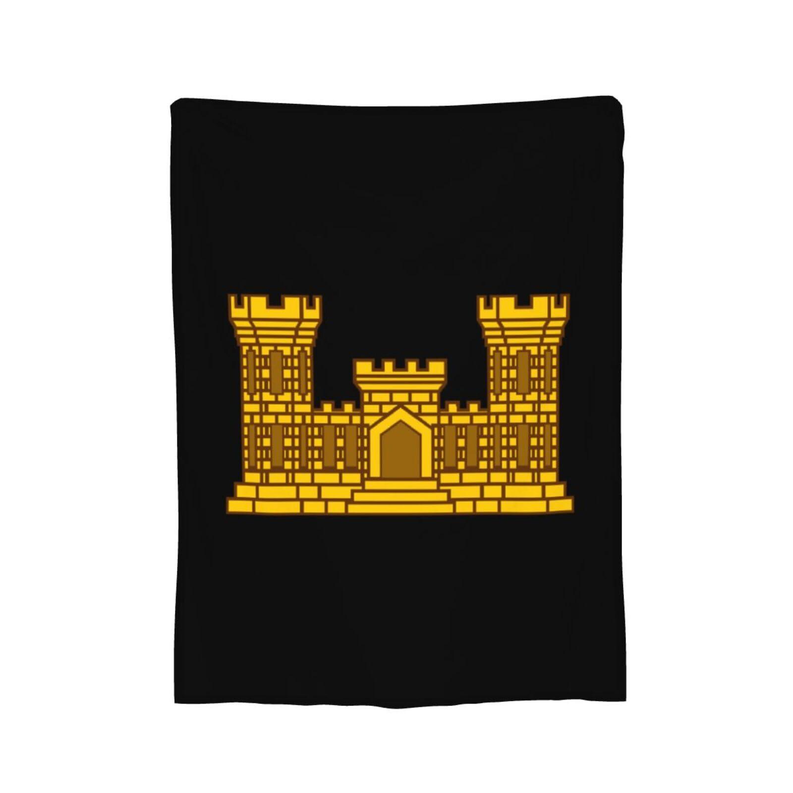 SIYTUAU United States Army Engineer Branch Insignia Throw Blanket for Couch Bed Sofa Soft Comfortable Blanket 50\"x40\" Flannel Blankets & Throws