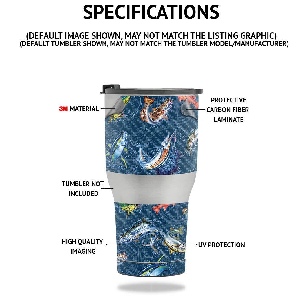 MIGHTY SKINS MightySkins Carbon Fiber Skin Compatible with Stanley The Quencher H2.0 FlowState 40 Oz Tumbler - Dominican Flag | Protective, Durable Textured Carbon Fiber Finish | Easy to Apply